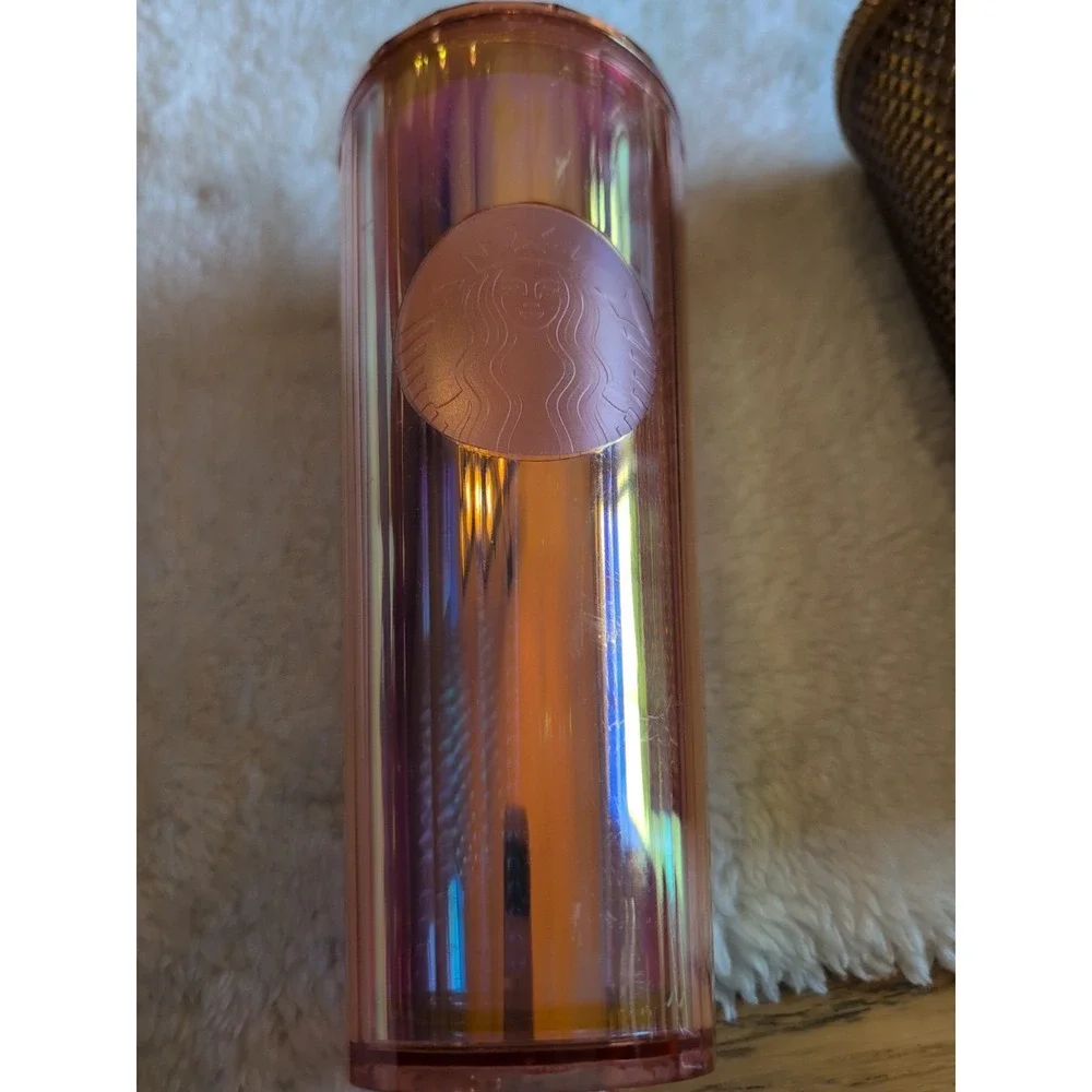 Starbucks Venti 24 Oz Cold Cups Rose Kaleidoscope & 50th Anniversary set‎ of (2)